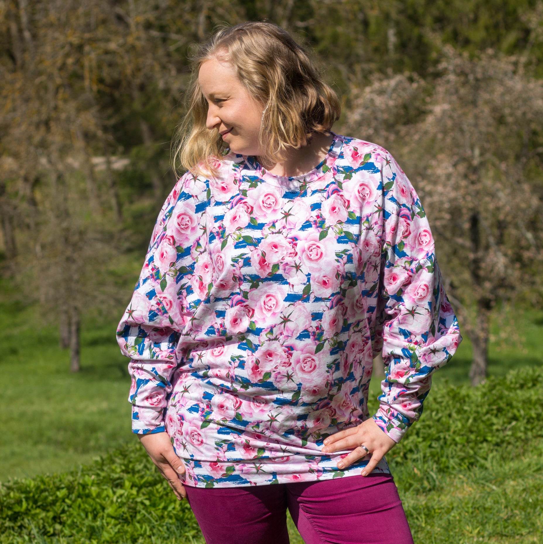 Schnittmuster Frühlingserwachen Damen Fledermausshirt Größe 32-54 - Sewando