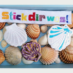 9x Stickdatei Muschel Satinstick und ITH - Sewando