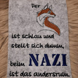 Stickdatei - Spruch "Fuchs & Nazi"