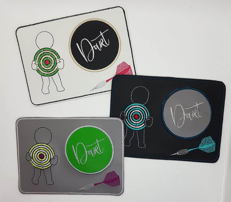 Stickdatei - Dart (Untersetzer, Mugrug, Anhänger, Schild etc.) - Sewando