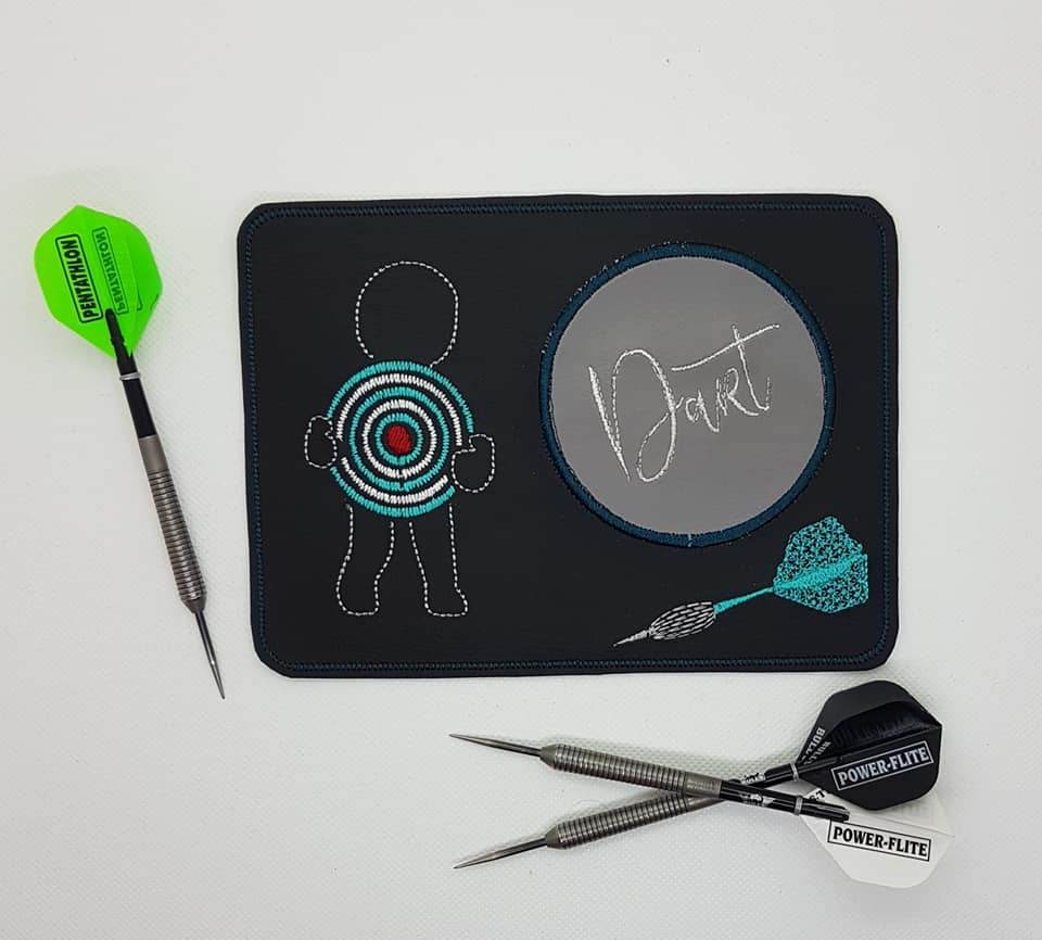 Stickdatei - Dart (Untersetzer, Mugrug, Anhänger, Schild etc.) - Sewando
