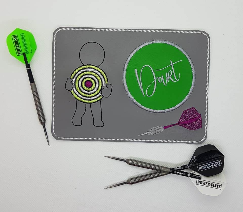 Stickdatei - Dart (Untersetzer, Mugrug, Anhänger, Schild etc.) - Sewando