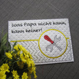 Stickdatei - Mugrug-Set "Vatertag"