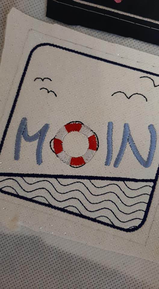 Stickdatei - MOIN mit Untersetzer - Sewando