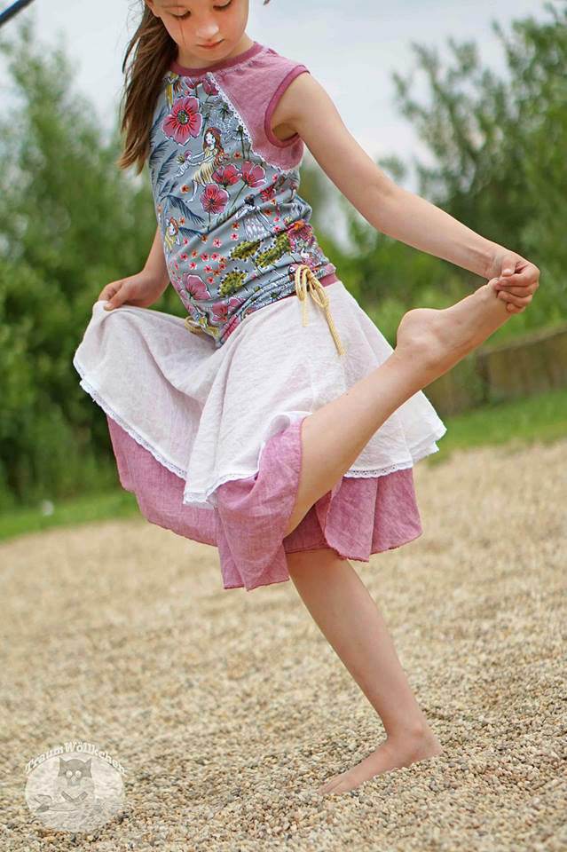 (Hosen)Rock Räuberprinzessin Gr.50-158 Schnittmuster [ DIN A4 & A0 PASSFORMSYSTEM (27,5cm bis 87,5cm BU) - Sewando