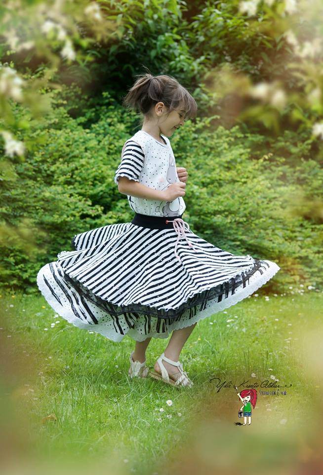 (Hosen)Rock Räuberprinzessin Gr.50-158 Schnittmuster [ DIN A4 & A0 PASSFORMSYSTEM (27,5cm bis 87,5cm BU) - Sewando