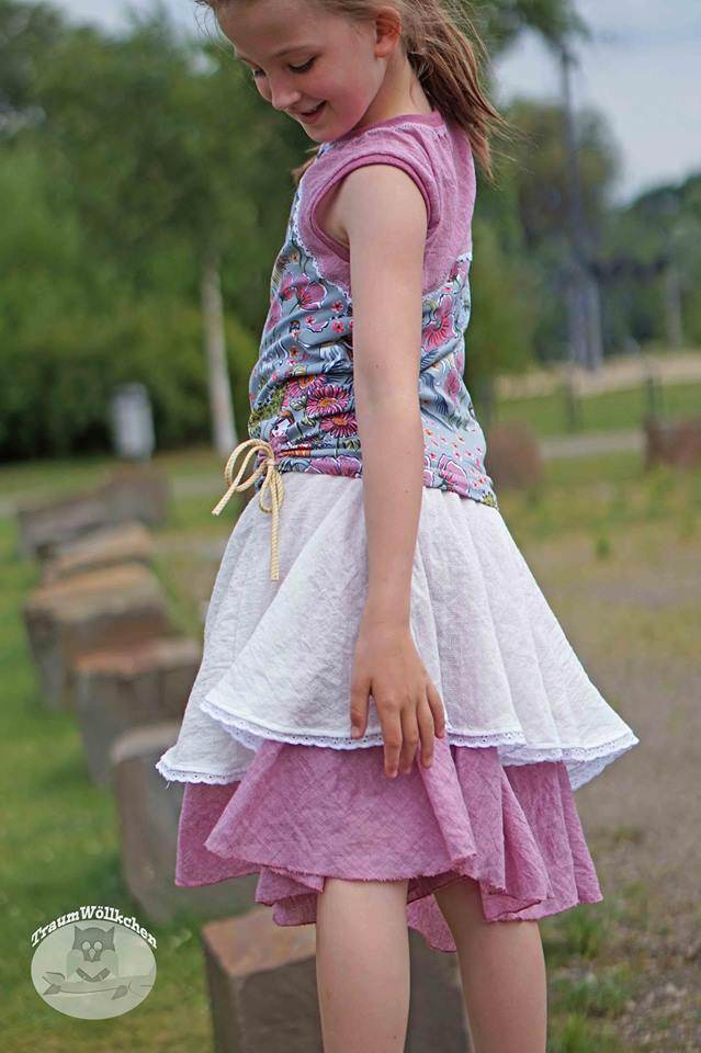 (Hosen)Rock Räuberprinzessin Gr.50-158 Schnittmuster [ DIN A4 & A0 PASSFORMSYSTEM (27,5cm bis 87,5cm BU) - Sewando