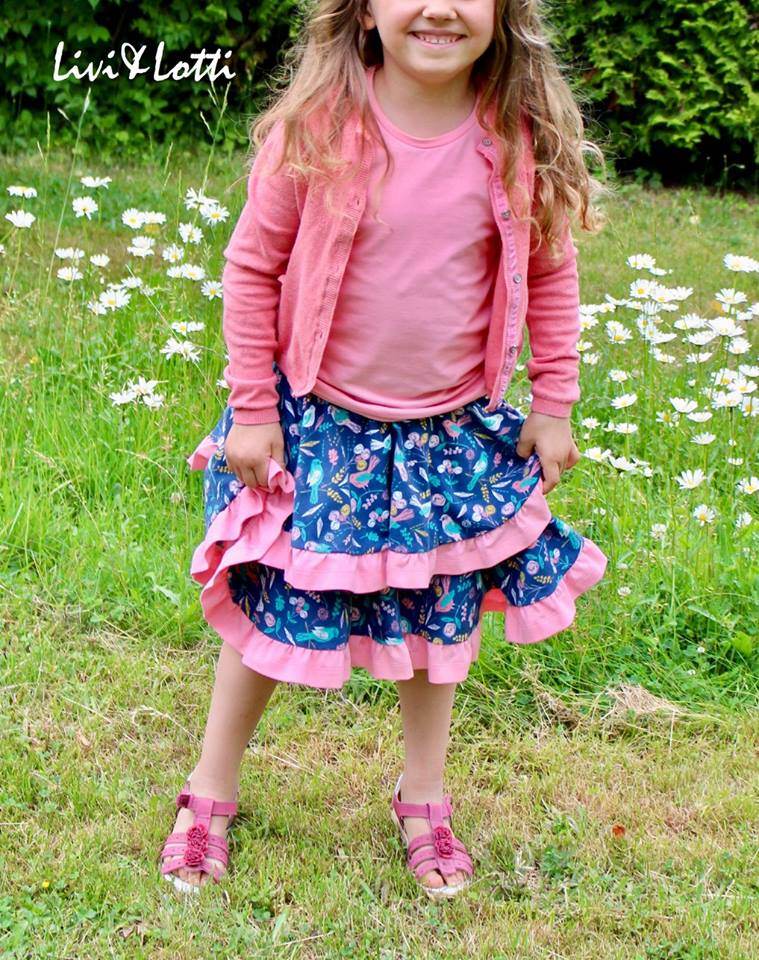 (Hosen)Rock Räuberprinzessin Gr.50-158 Schnittmuster [ DIN A4 & A0 PASSFORMSYSTEM (27,5cm bis 87,5cm BU) - Sewando