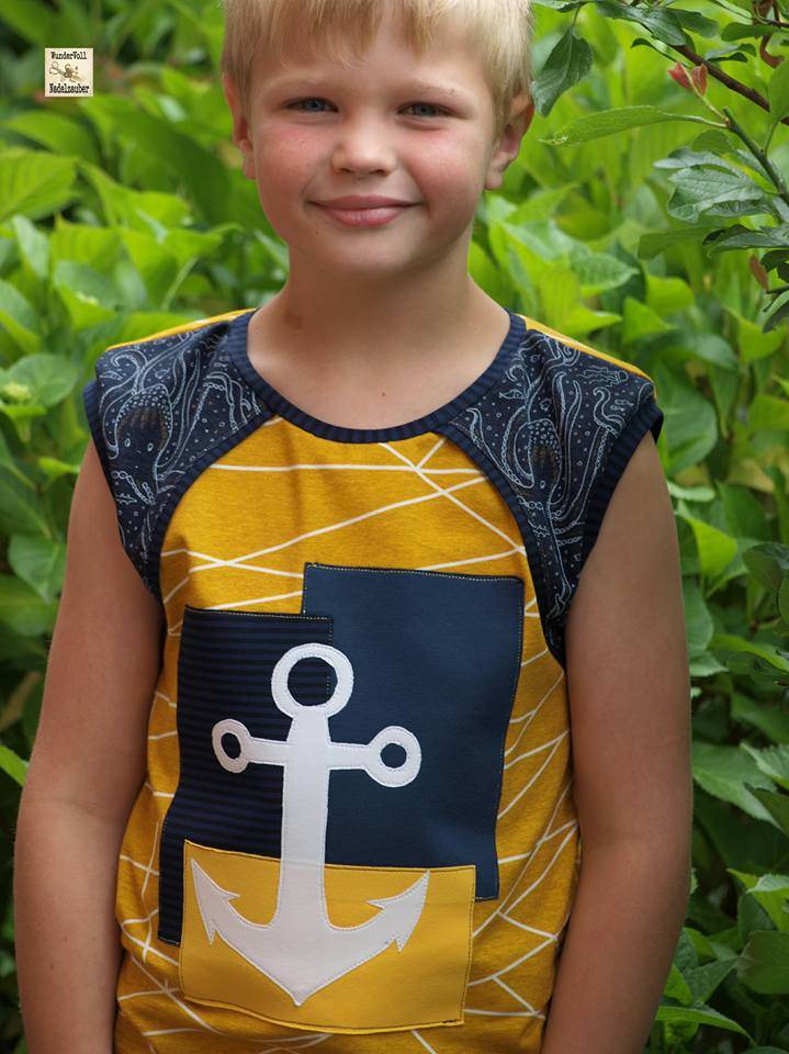 Sommer Outfitset Gr. 74 -104 Bermuda (3 Längen) & wandelbares Top/ Shirt / 2 Schnittmuster - Sewando