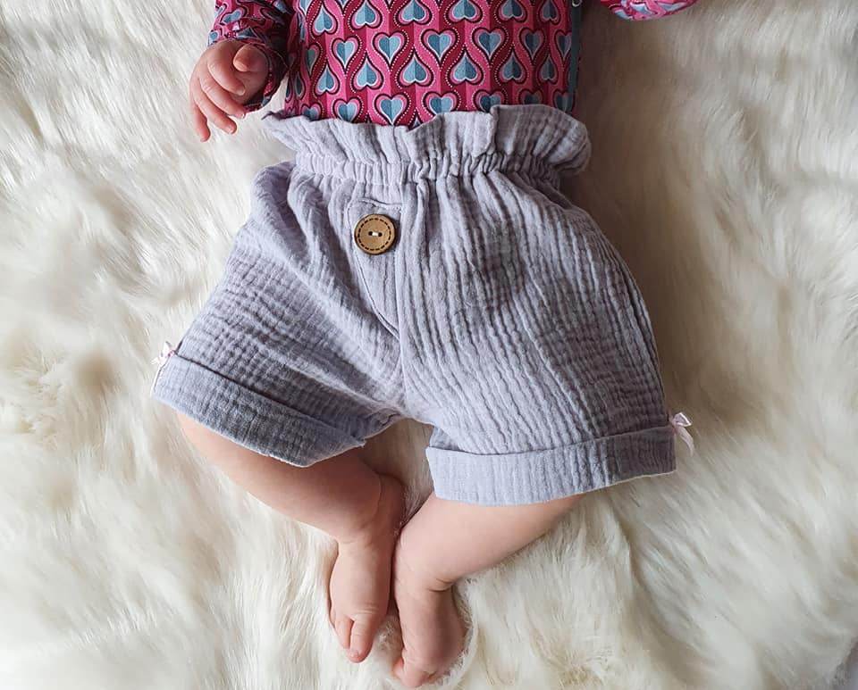 Schnittmuster Emmas Sommershorts Größe 50/56 – 134/140 : - Sewando