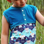 Sommer Outfitset Gr. 74 -104 Bermuda (3 Längen) & wandelbares Top/ Shirt / 2 Schnittmuster - Sewando