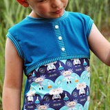 Sommer Outfitset Gr. 74 -104 Bermuda (3 Längen) & wandelbares Top/ Shirt / 2 Schnittmuster - Sewando