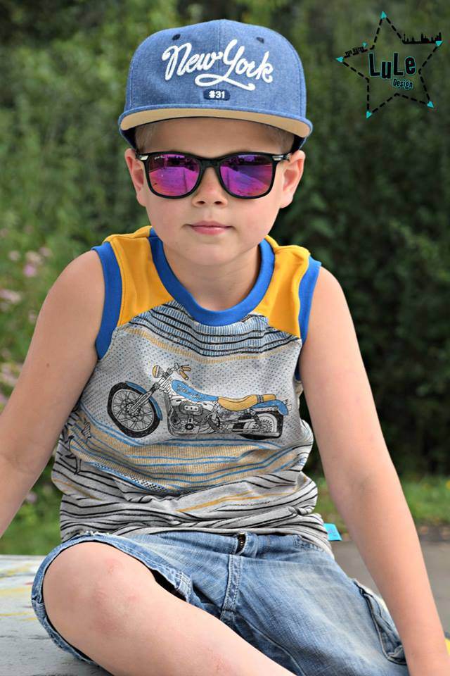Sommer Outfitset Gr. 74 -104 Bermuda (3 Längen) & wandelbares Top/ Shirt / 2 Schnittmuster - Sewando