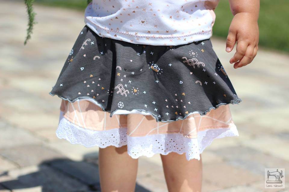 (Hosen)Rock Räuberprinzessin Gr.50-158 Schnittmuster [ DIN A4 & A0 PASSFORMSYSTEM (27,5cm bis 87,5cm BU) - Sewando