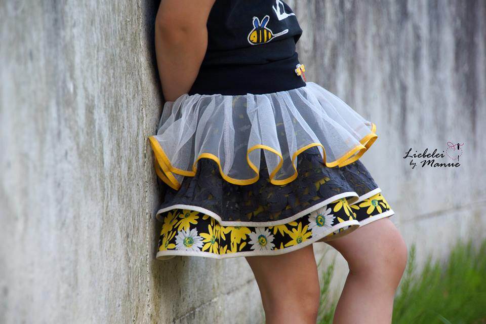 (Hosen)Rock Räuberprinzessin Gr.50-158 Schnittmuster [ DIN A4 & A0 PASSFORMSYSTEM (27,5cm bis 87,5cm BU) - Sewando