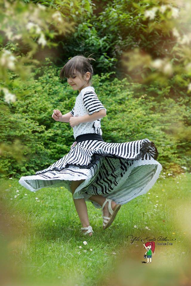 (Hosen)Rock Räuberprinzessin Gr.50-158 Schnittmuster [ DIN A4 & A0 PASSFORMSYSTEM (27,5cm bis 87,5cm BU) - Sewando