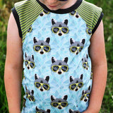 Sommer Outfitset Gr. 74 -104 Bermuda (3 Längen) & wandelbares Top/ Shirt / 2 Schnittmuster - Sewando