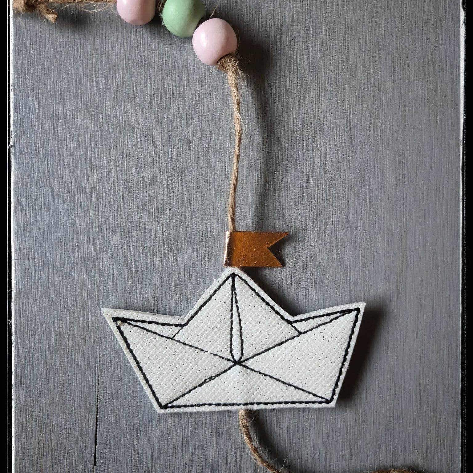 Stickdatei - Papierschiff-Girlande (in 4 Größen) - Sewando