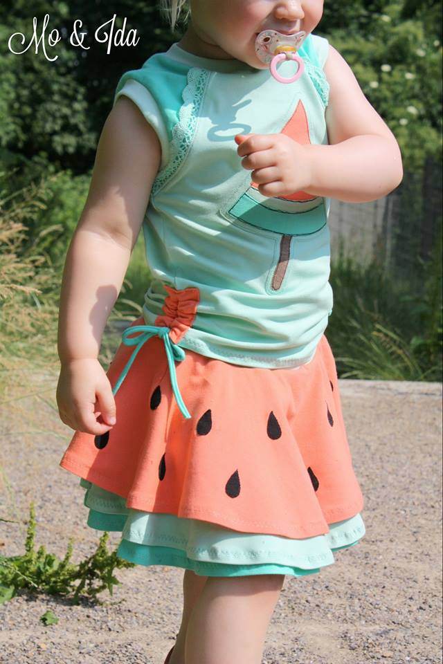 (Hosen)Rock Räuberprinzessin Gr.50-158 Schnittmuster [ DIN A4 & A0 PASSFORMSYSTEM (27,5cm bis 87,5cm BU) - Sewando