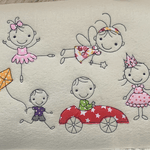 Stickdatei Strichmännchen Doodle Boy und Girl Set 196 - Sewando