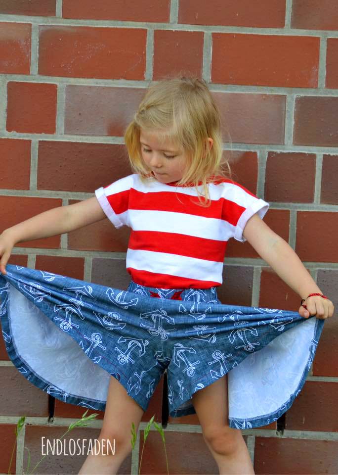 (Hosen)Rock Räuberprinzessin Gr.50-158 Schnittmuster [ DIN A4 & A0 PASSFORMSYSTEM (27,5cm bis 87,5cm BU) - Sewando
