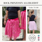 Schnittmuster Rock Prinzessin Allerliebst für Mädchen Gr. 74-140 - Sewando
