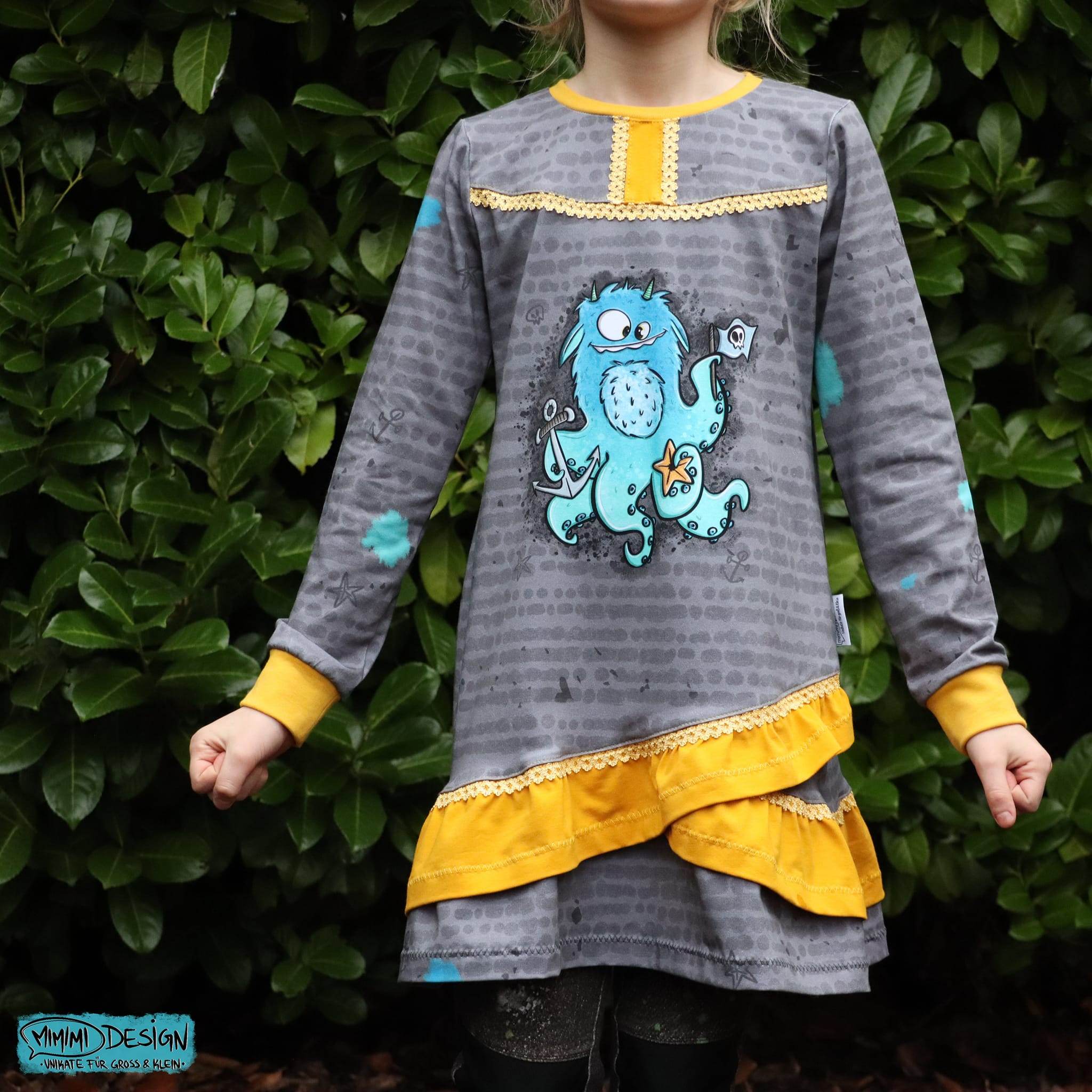 Schnittmuster Aya Pullover Kleid Gr. 80 bis 152 - Sewando