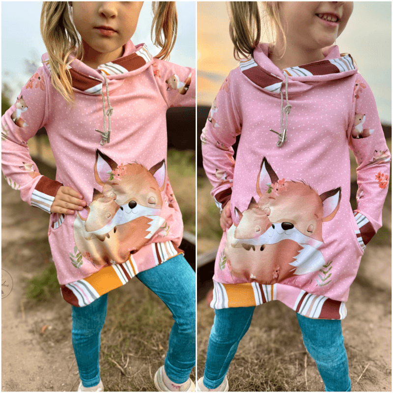Schnittmuster Hoodie Bubble Gr. 80 bis 152 - Sewando