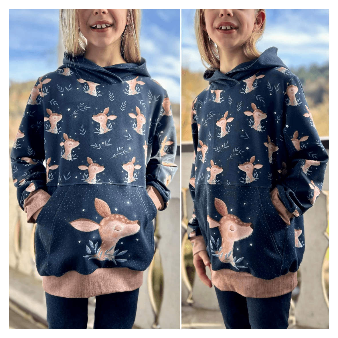 Schnittmuster Pullover Hoodie Bexx Gr. 80 bis 152 - Sewando