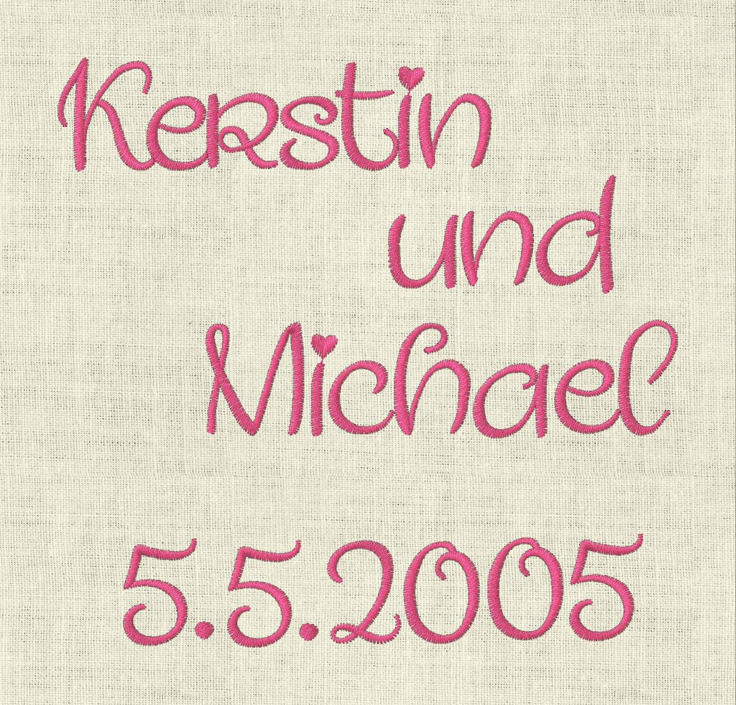 Stickdatei Schrift 55mm Buchstaben ud Zahlen Set 617 - Sewando
