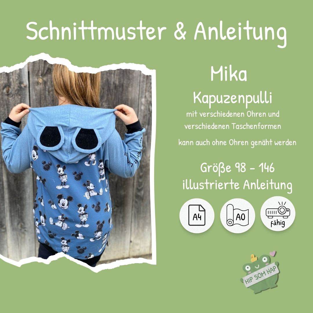 Schnittmuster Hoodie Mika – wandelbarer Kinder-Kapuzenpullover (Gr. 98–146) - Sewando