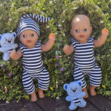 Stickdatei Puppenkleidung für Baby Puppe ca. 36 cm Set 2571 - Sewando