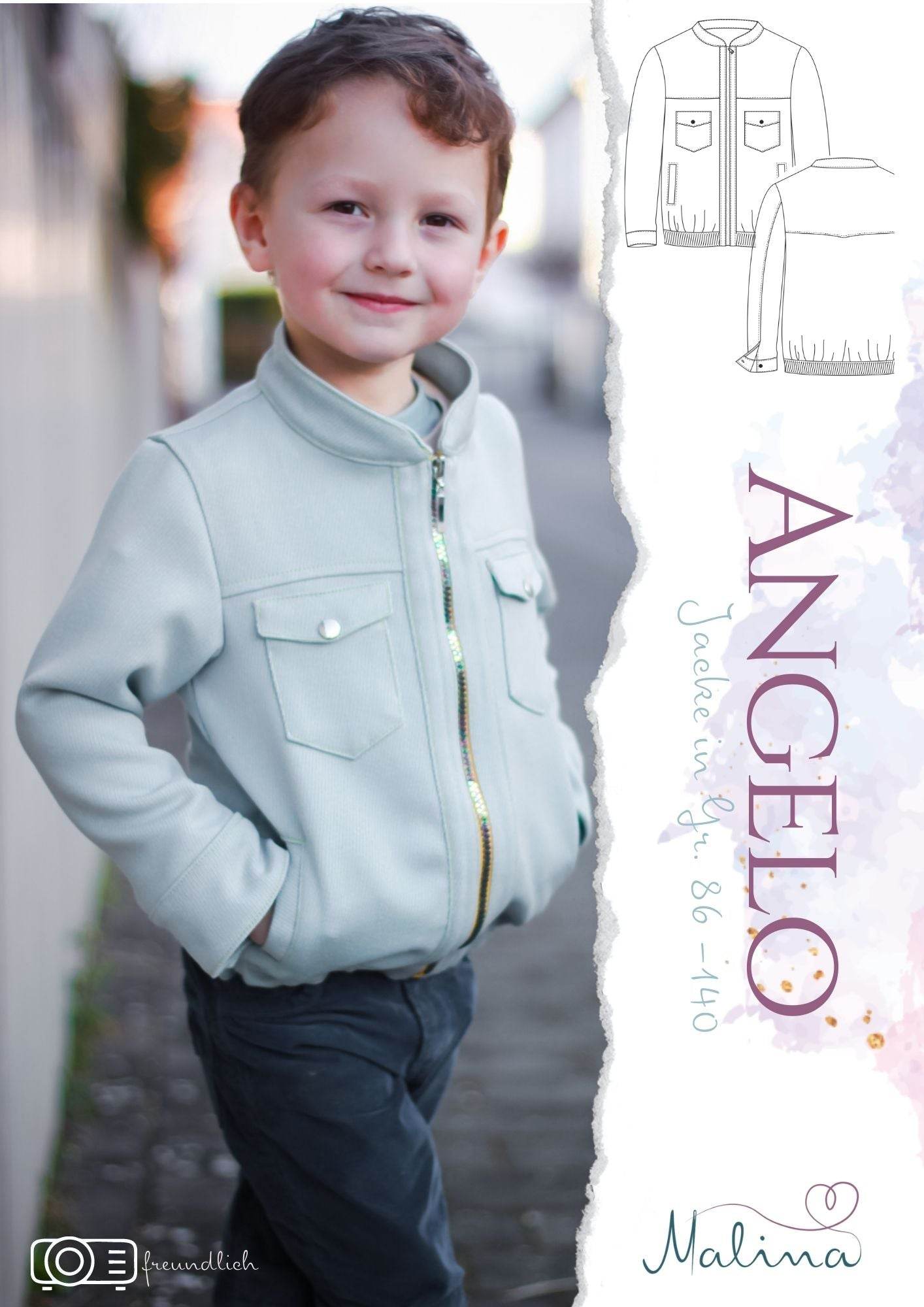 Schnittmuster Jacke Angelo Gr. 86-140 - Sewando