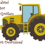 Traktor Stickdatei gefüllt