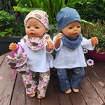 Stickdatei Puppenkleidung für Baby Puppe ca. 43cm Set 2556 - Sewando