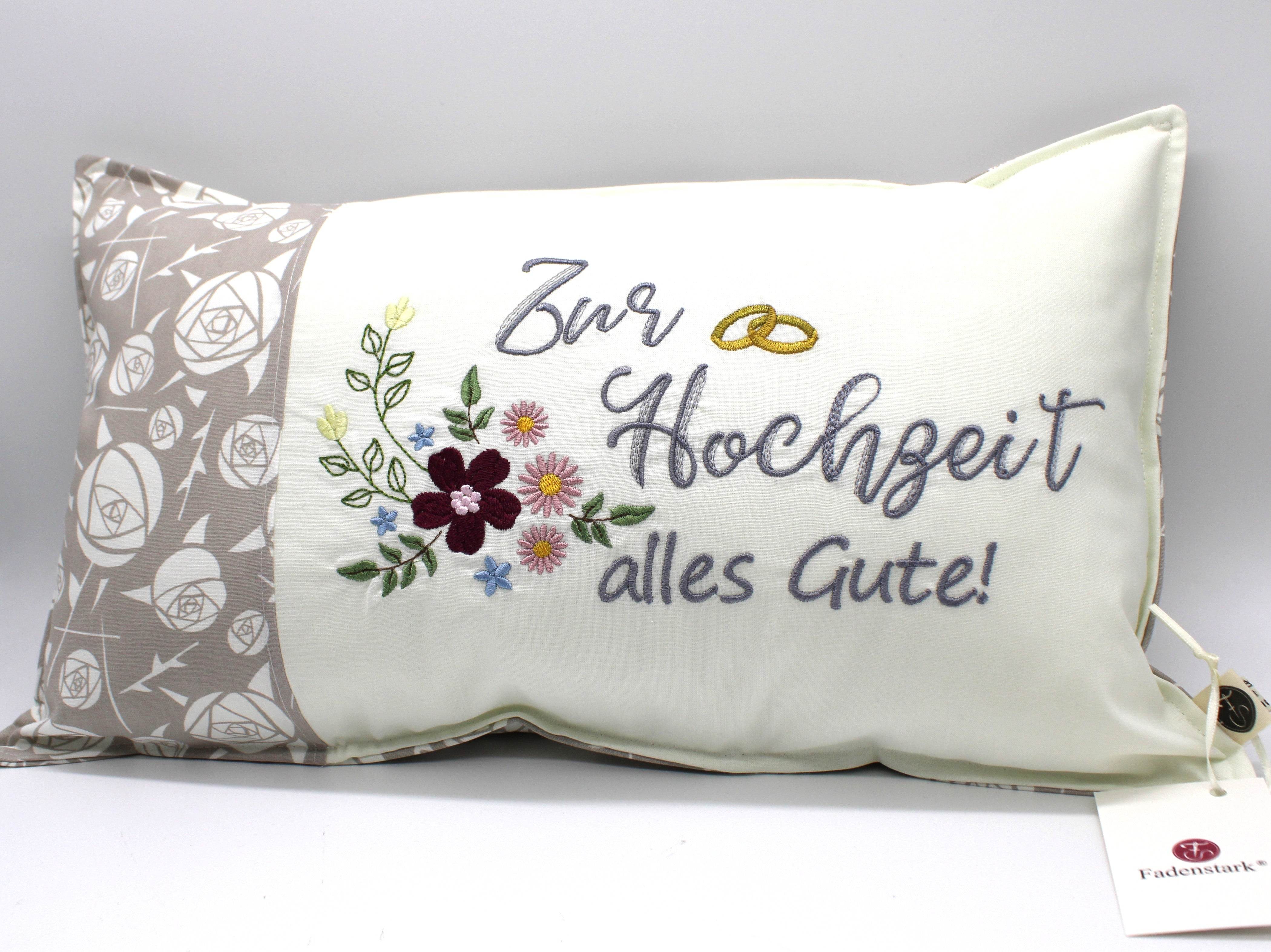 Stickdatei Blumen Hochzeit alles Gute - Sewando