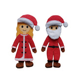 Stickdatei Anziehpuppe Weihnachten Mädchen und Junge auf Filz mit Kleidung und Zubehör – 13x18 (5x7)