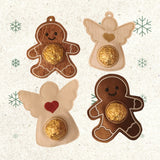 Stickdatei Schoko Nase Engel und Lebkuchenmann Weihnachten