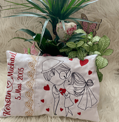 Stickdatei Hochzeit Kissen In the Hoop Set 847 - Sewando