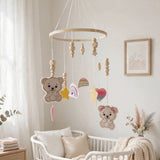 Stickdatei Mobile Set mit Teddy, Regenbogen, Herz und Stern  – In the Hoop Set 26116