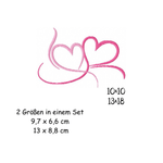 Stickdatei Herz Doppelherz 10x10 13x18 Hochzeit Liebe Valentinstag Hochzeitstag Verlobung - Sewando