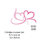 Stickdatei Herz Doppelherz 10x10 13x18 Hochzeit Liebe Valentinstag Hochzeitstag Verlobung - Sewando