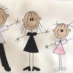 Stickdatei Strichmännchen Familie 3 Set 196 - Sewando