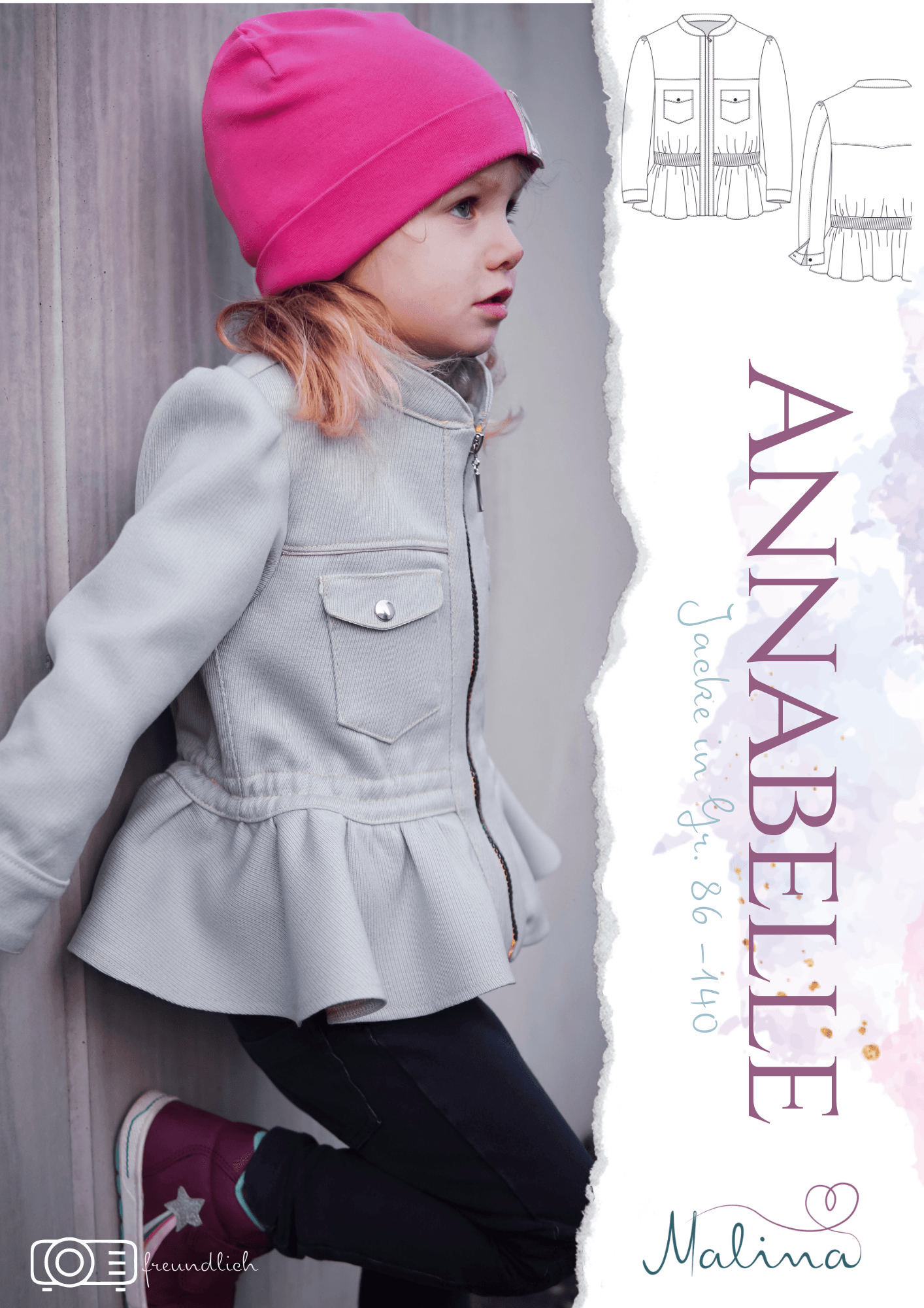 Schnittmuster Jacke Annabelle Gr. 86-140 - Sewando