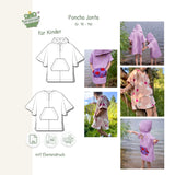Badeponcho / Poncho Jonte – Gr. 98–140 Schnittmuster für Kinder mit Kapuze & Bauchtasche, Gr. 98–140