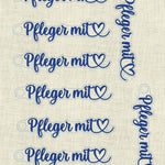 Stickdatei Schlüsselanhänger Pfleger Pflegerin mit Herz 991 - Sewando