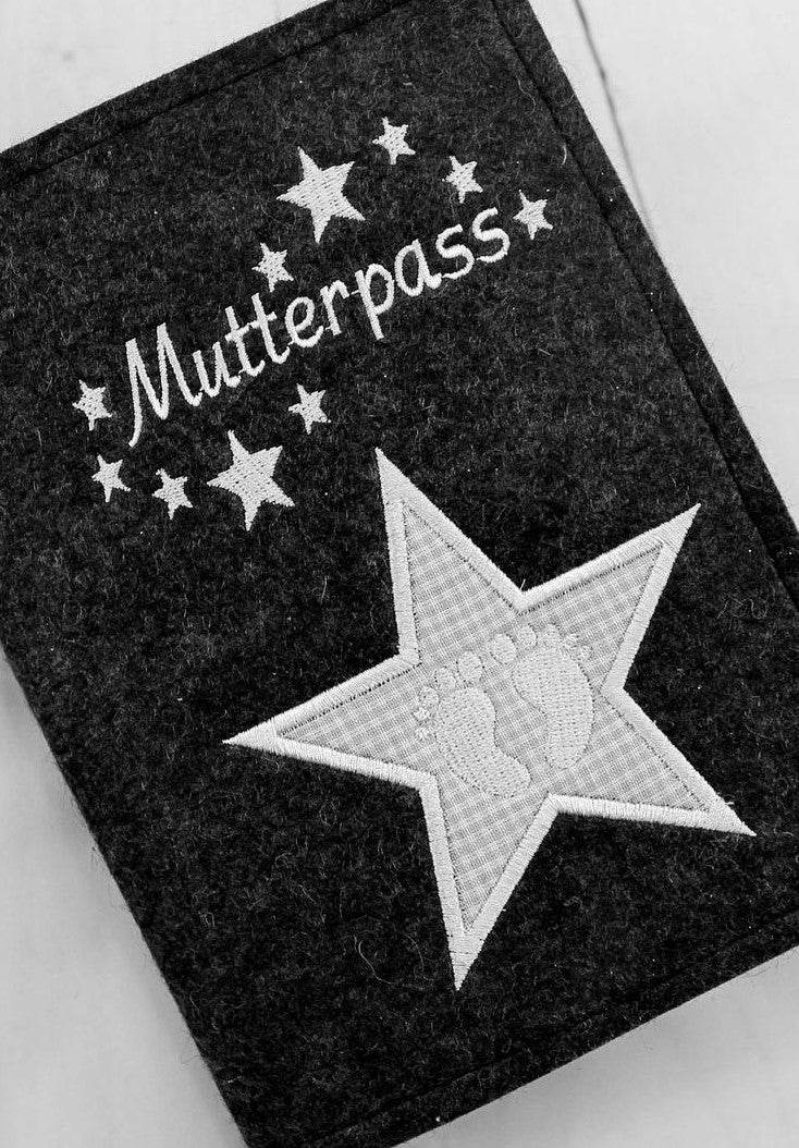 Stickdatei Mutterpass Stern Babyfüsse Baby Füsse Set 409 - Sewando