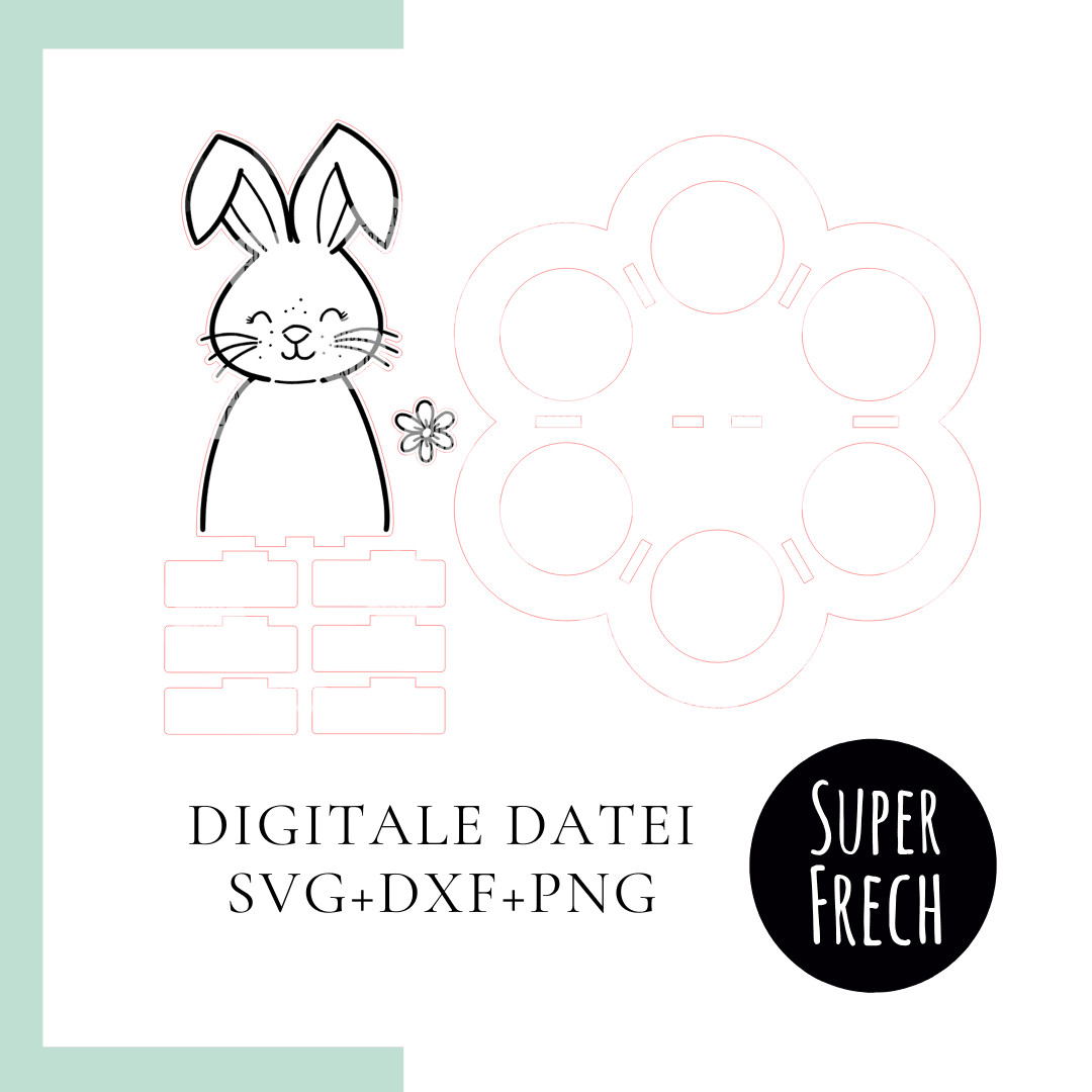 Laserdatei - Eierteller mit Hase - Sewando