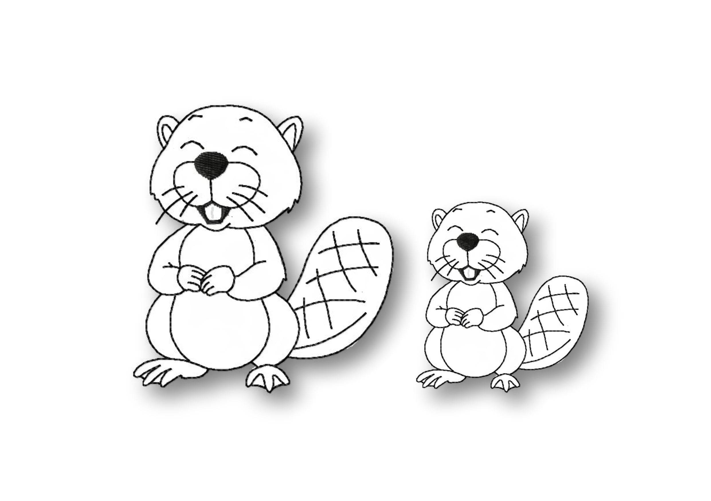 Stickdatei Biber in 2 Größen – Triple Stitch – Für 10x10 & 13x18 Rahmen - Sewando