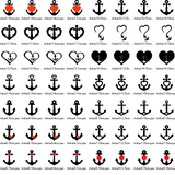Stickdatei Love Anker mit Herz